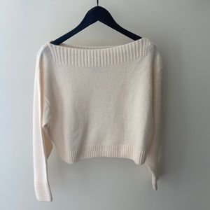 & Other Stories off the shoulder Cream Sweater - XS